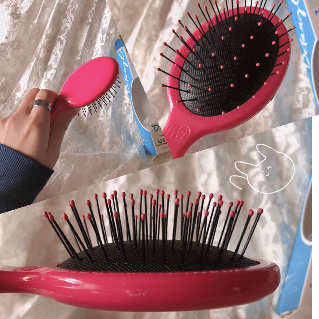 ウェットブラシ プロ ミニディタングラーのクチコミ「本当に買ってよかった！髪をとくだけでツヤサラ髪に！これは買うべき。持ち手が平で持ちやすくとく時.....」（3枚目）