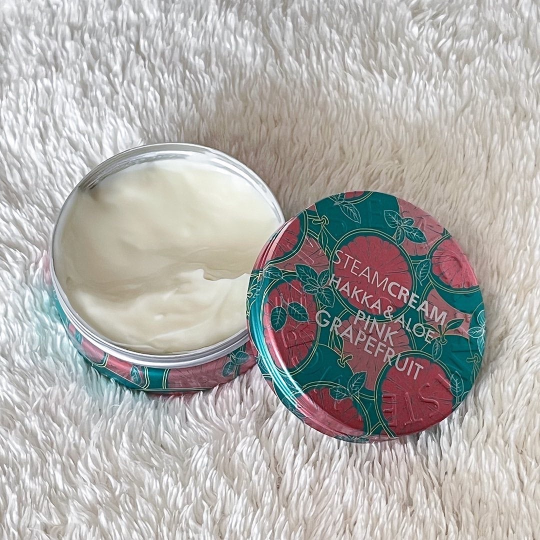 スチームクリーム ハッカ&アロエ ピンクグレープフルーツ/STEAMCREAM/フェイスクリームを使ったクチコミ(2枚目)
