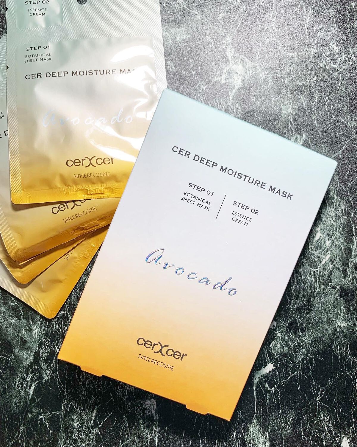 ディープモイスチャー マスク　(ケアクリーム付き)/cerXcer/シートマスク・パックを使ったクチコミ（3枚目）