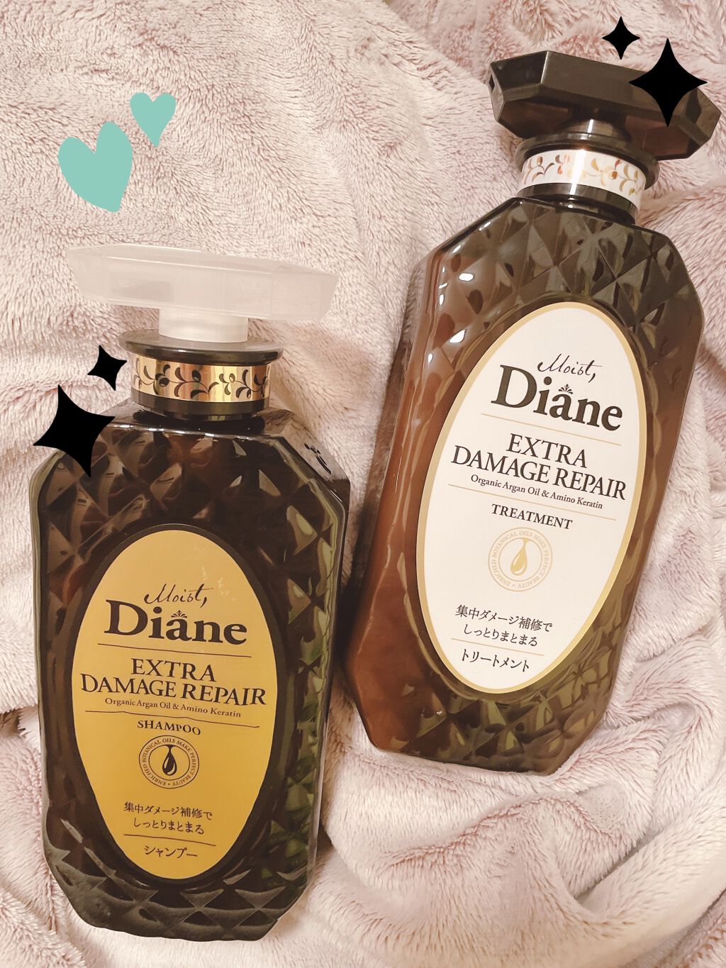 パーフェクトビューティ モイストダイアン エクストラダメージリペア シャンプー/トリートメント シャンプー450ml	/ダイアン/市販シャンプーを使ったクチコミ（1枚目）