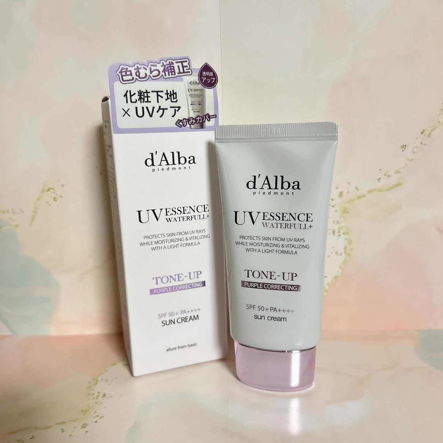 ダルバ ウォータフル トーンアップ サンクリーム(パープル)/ダルバ/日焼け止めクリームを使ったクチコミ(2枚目)