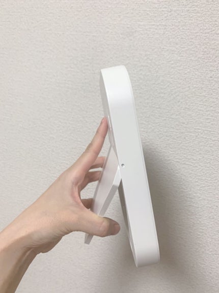 枠が光るLED付ミラー スクエア/DAISO/その他化粧小物を使ったクチコミ(4枚目)