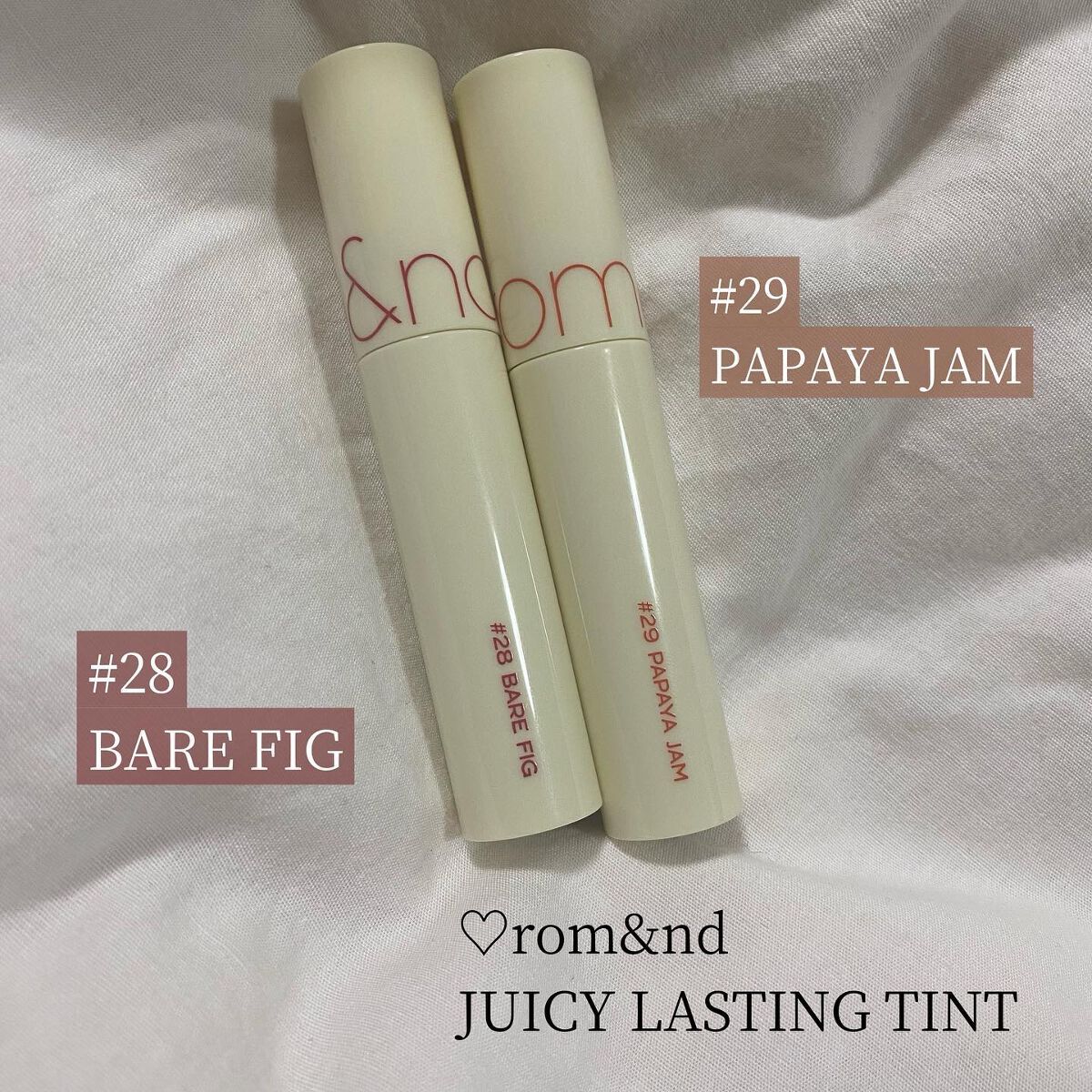 ジューシーラスティングティント/rom&nd/リップティントを使ったクチコミ（2枚目）