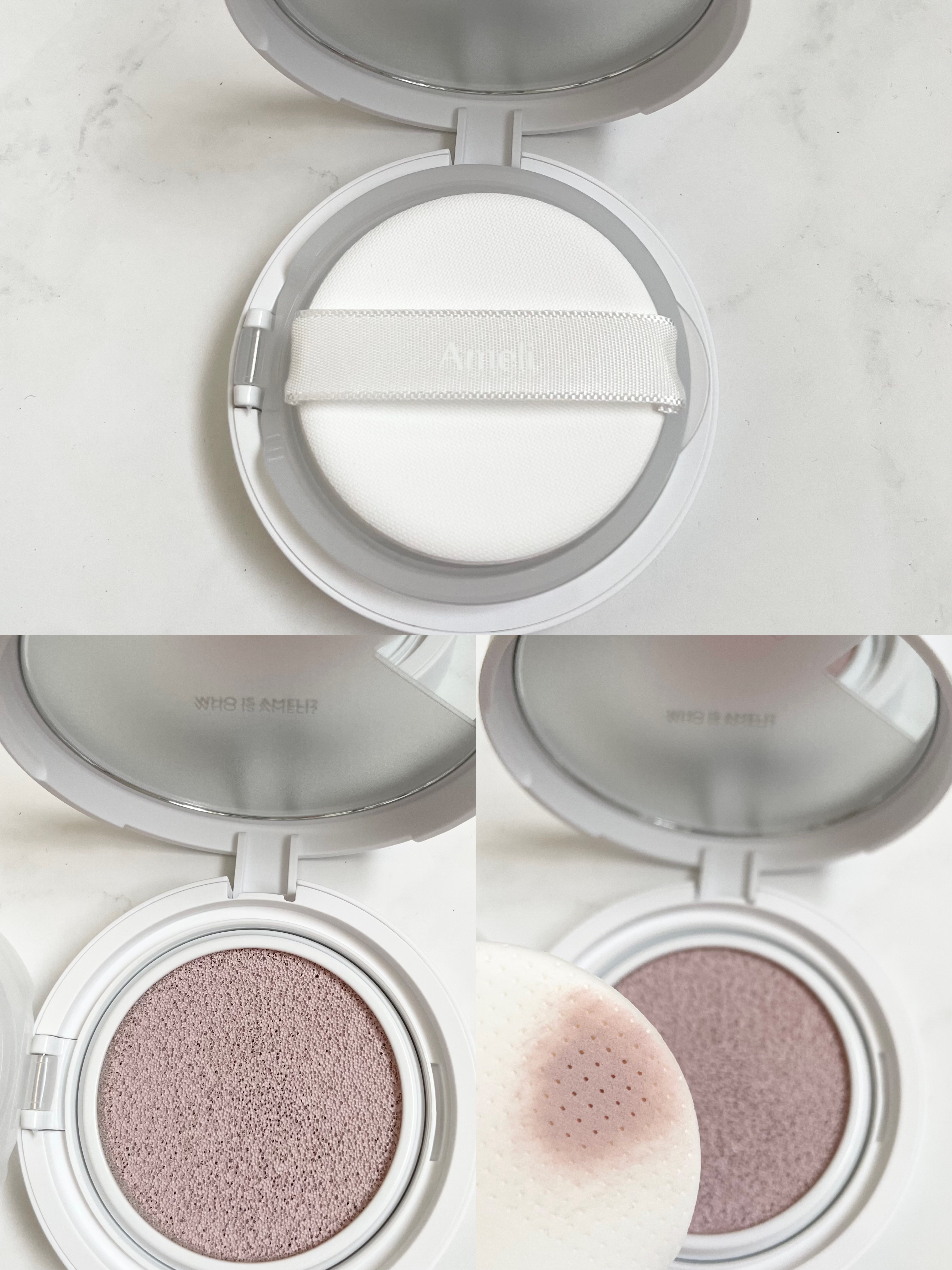 コンプリメントシリーズクッション 紫色(ボラ)/Ameli/クッションファンデーションを使ったクチコミ（2枚目）