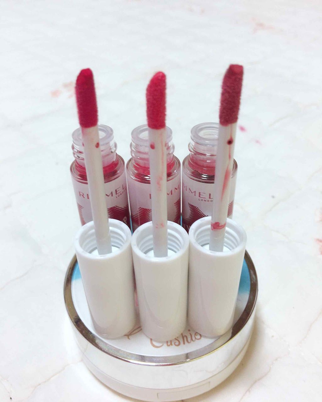 リンメル ロンドン ラスティングフィニッシュ クリーミィ リップのクチコミ「リンメル
エアリーホイップチーク&リップ

💄001ピュアレッド
💄チェリーピンク
💄ソフトレ.....」（2枚目）
