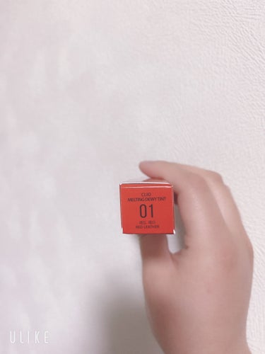 メルティングデューイティント #01 Red Leather/CLIO/口紅を使ったクチコミ（2枚目）
