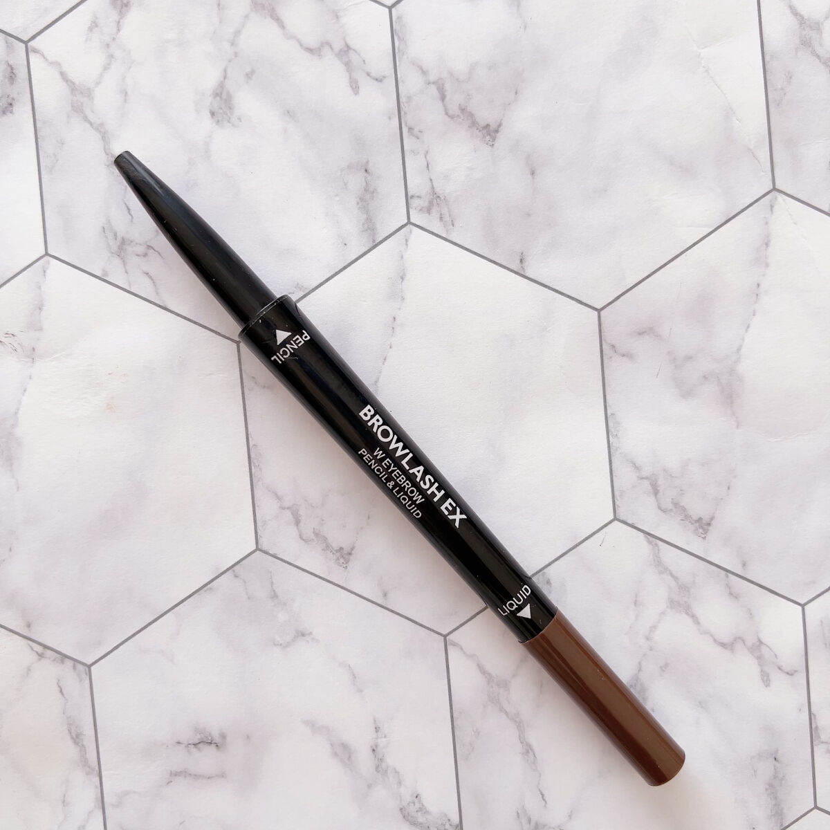 ブロウラッシュEX ウォーターストロング Wアイブロウ(ペンシル&リキッド) ロイヤルブラウン/ブロウラッシュ/アイブロウペンシルを使ったクチコミ（3枚目）