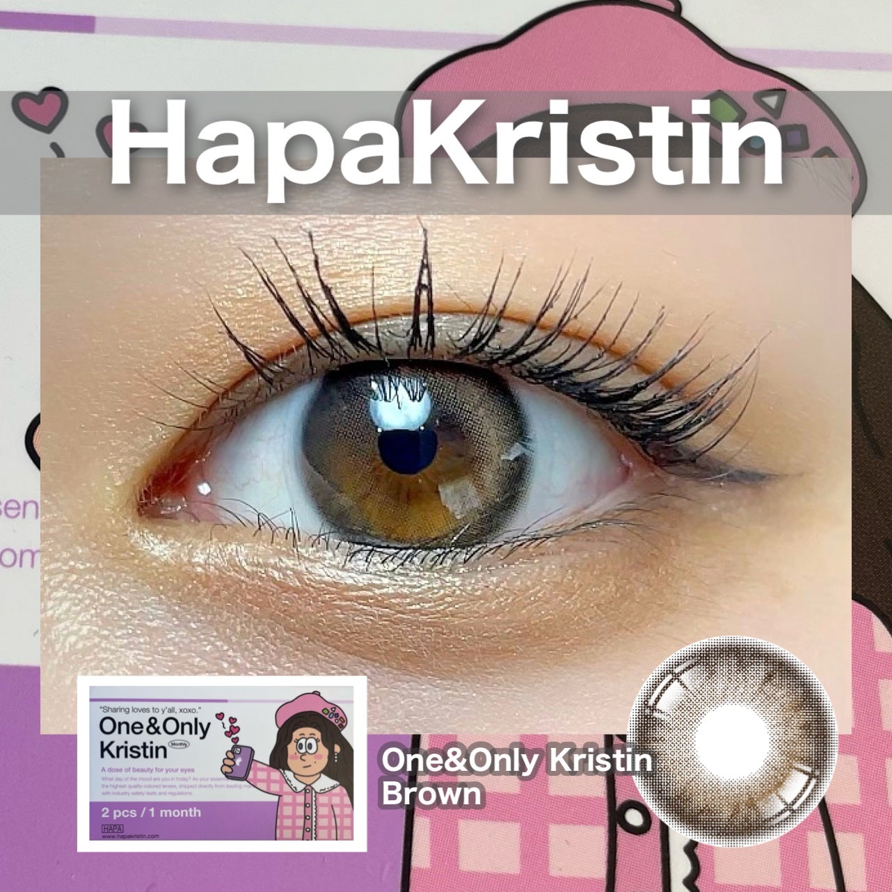 One & Only Kristin/Hapa kristin/カラーコンタクトレンズを使ったクチコミ(1枚目)