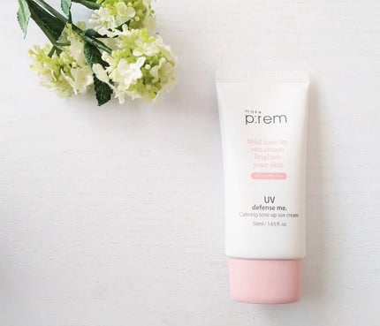 UVディフェンスミー カーミングトーンアップサンクリーム/make prem/日焼け止めクリームを使ったクチコミ(1枚目)