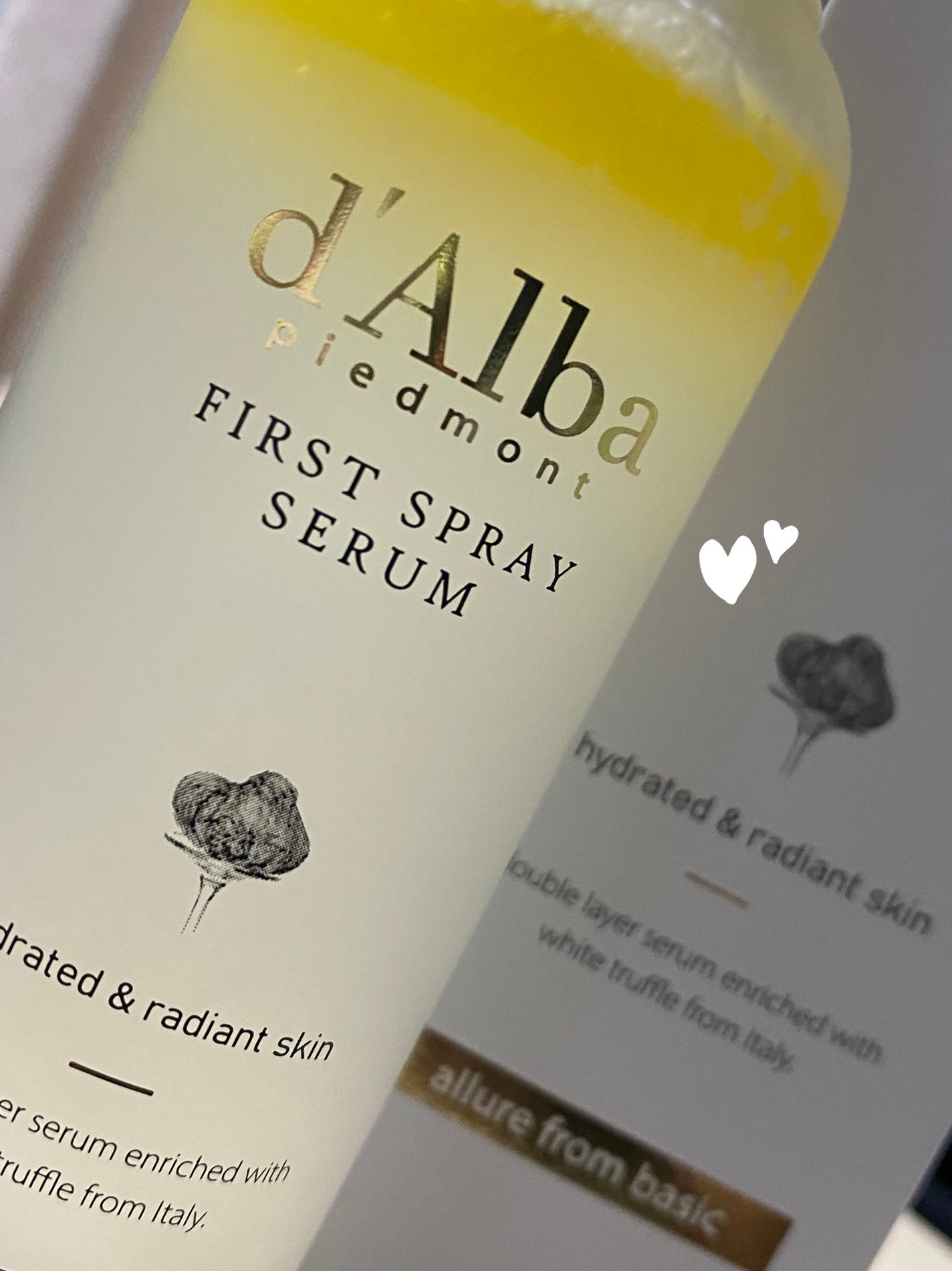 ダルバ ホワイトトリュフファーストスプレーセラム/ダルバ/ミスト状化粧水を使ったクチコミ(1枚目)