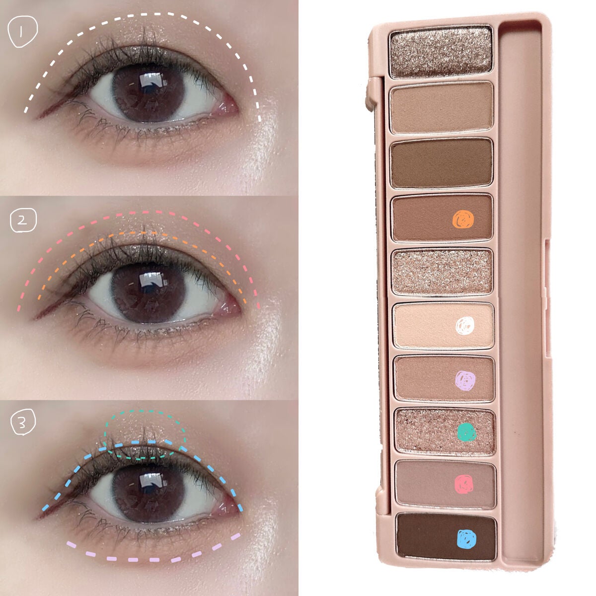 プレイカラー アイシャドウ/ETUDE/アイシャドウパレットを使ったクチコミ(2枚目)