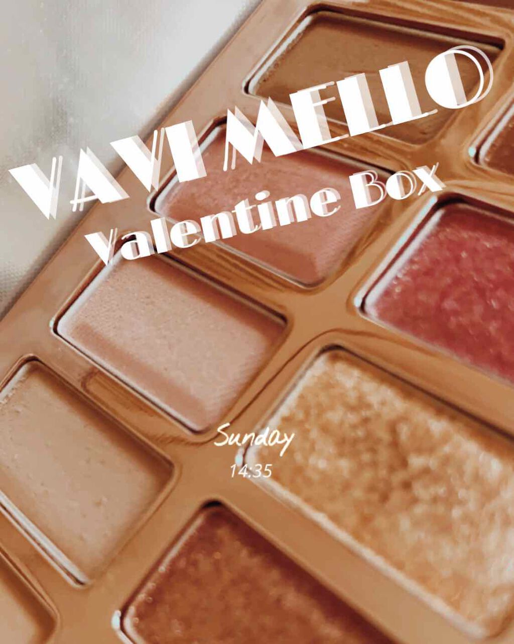バレンタインボックス3ローズモーメント/VAVI MELLO/アイシャドウパレットを使ったクチコミ（1枚目）