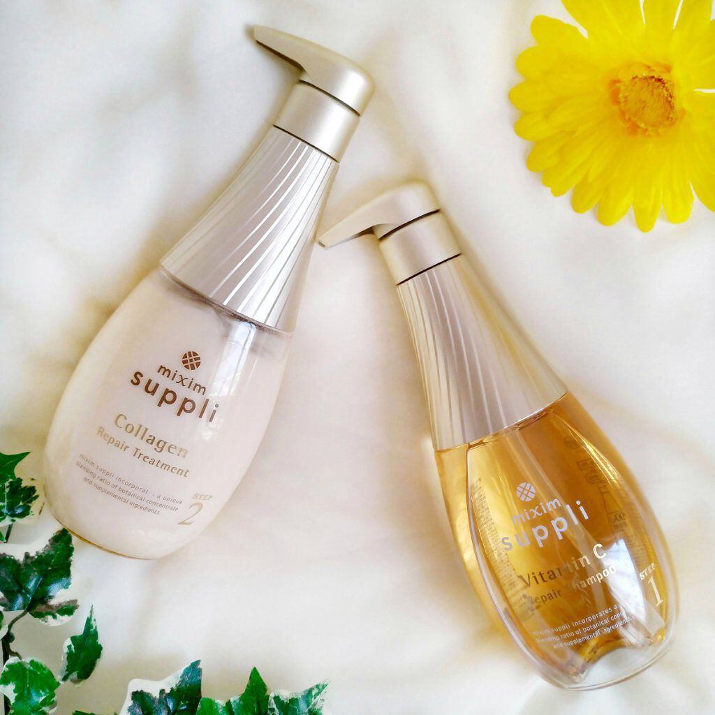 ビタミン リペアシャンプー／コラーゲン リペアヘアトリートメント/mixim suppli/市販シャンプーを使ったクチコミ（2枚目）