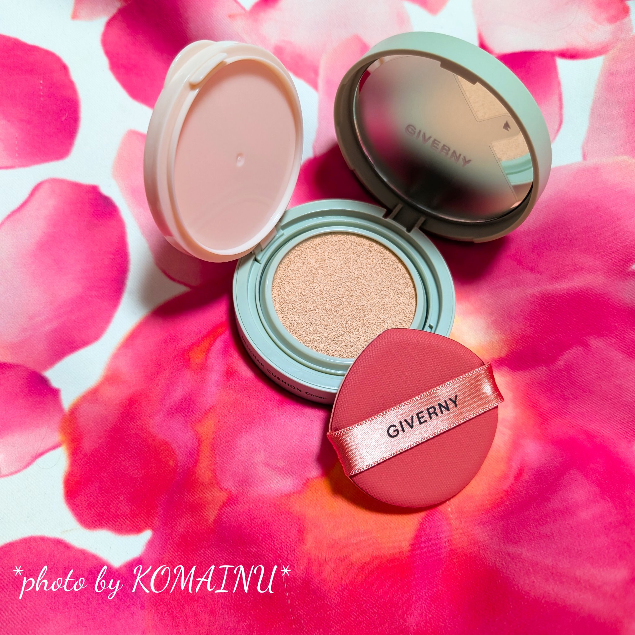 ジヴェルニー 密着カバークッション/GIVERNY/クッションファンデーションを使ったクチコミ（2枚目）