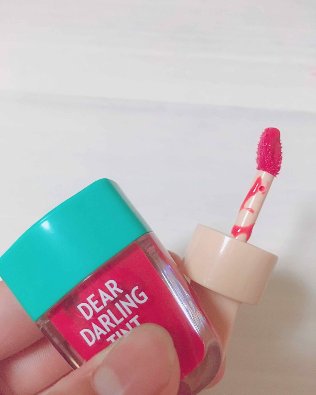 ディアダーリン ウォータージェルティント (アイスティント)/ETUDE/口紅を使ったクチコミ(2枚目)