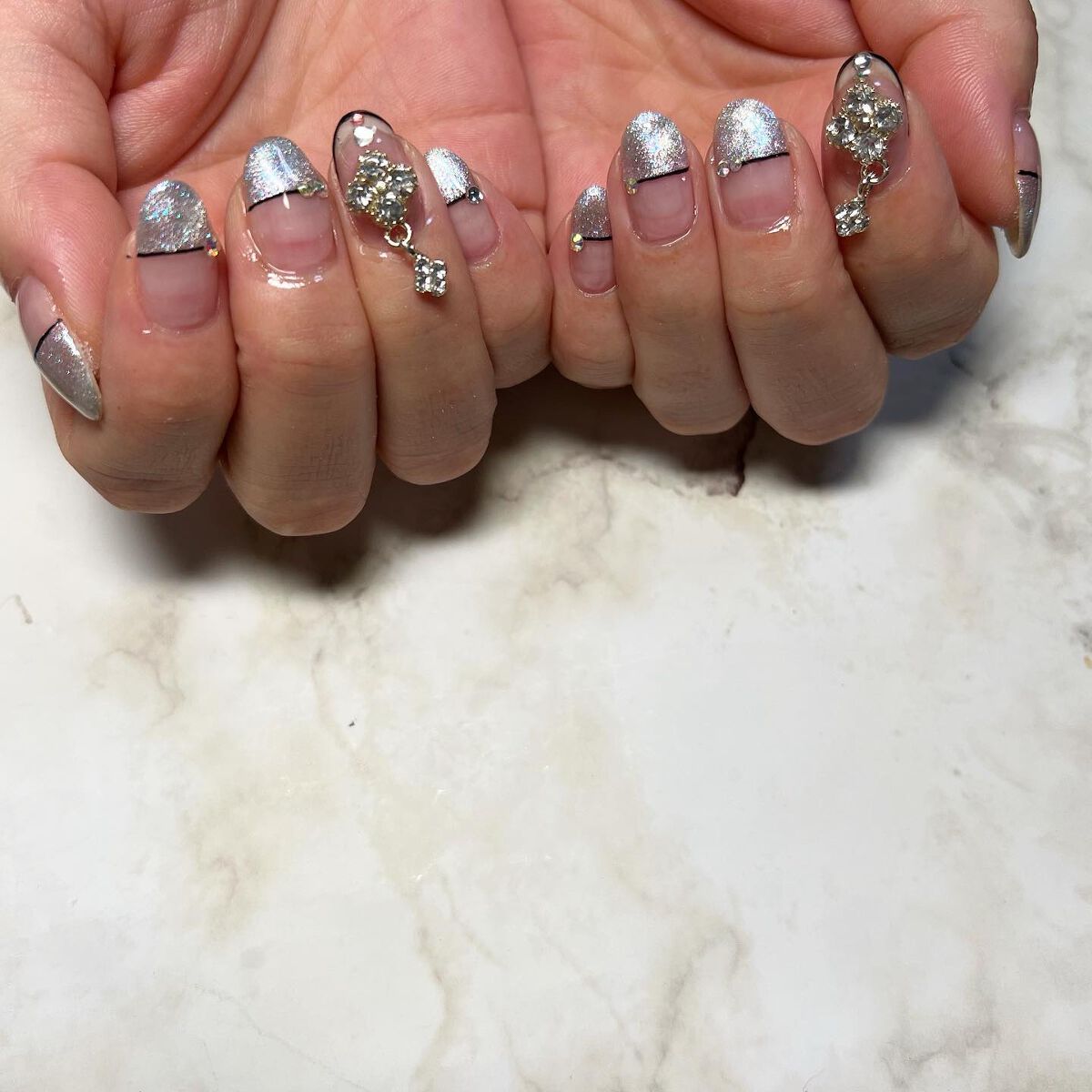 #ラメネイル,#ネイル,#ニュアンスネイル,#スカルプネイル,#ジェルネイル,#ママネイル,#ギャルネイル,#大人ネイル,#派手ネイル,#やり放題ネイル,#城陽ネイル,#京都ネイル,#大阪ネイル,#奈良ネイルのネイルデザイン