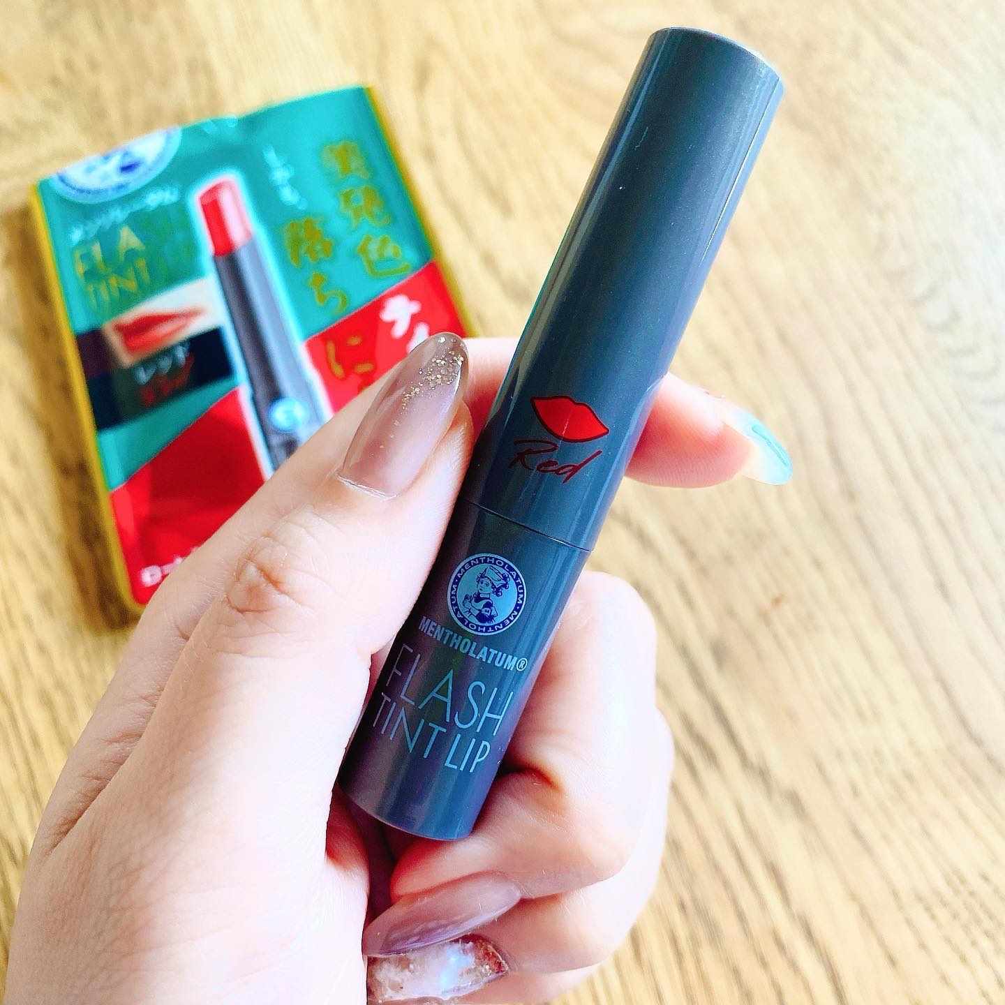 メンソレータム フラッシュティントリップ レッド/メンソレータム/リップティントを使ったクチコミ（2枚目）