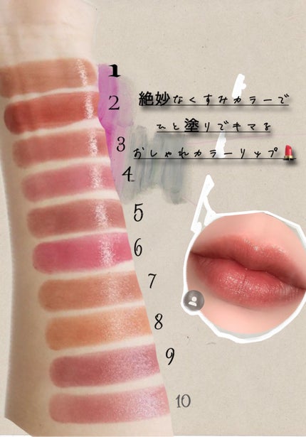 RMK デューイーメルト リップカラー/RMK/口紅を使ったクチコミ(2枚目)