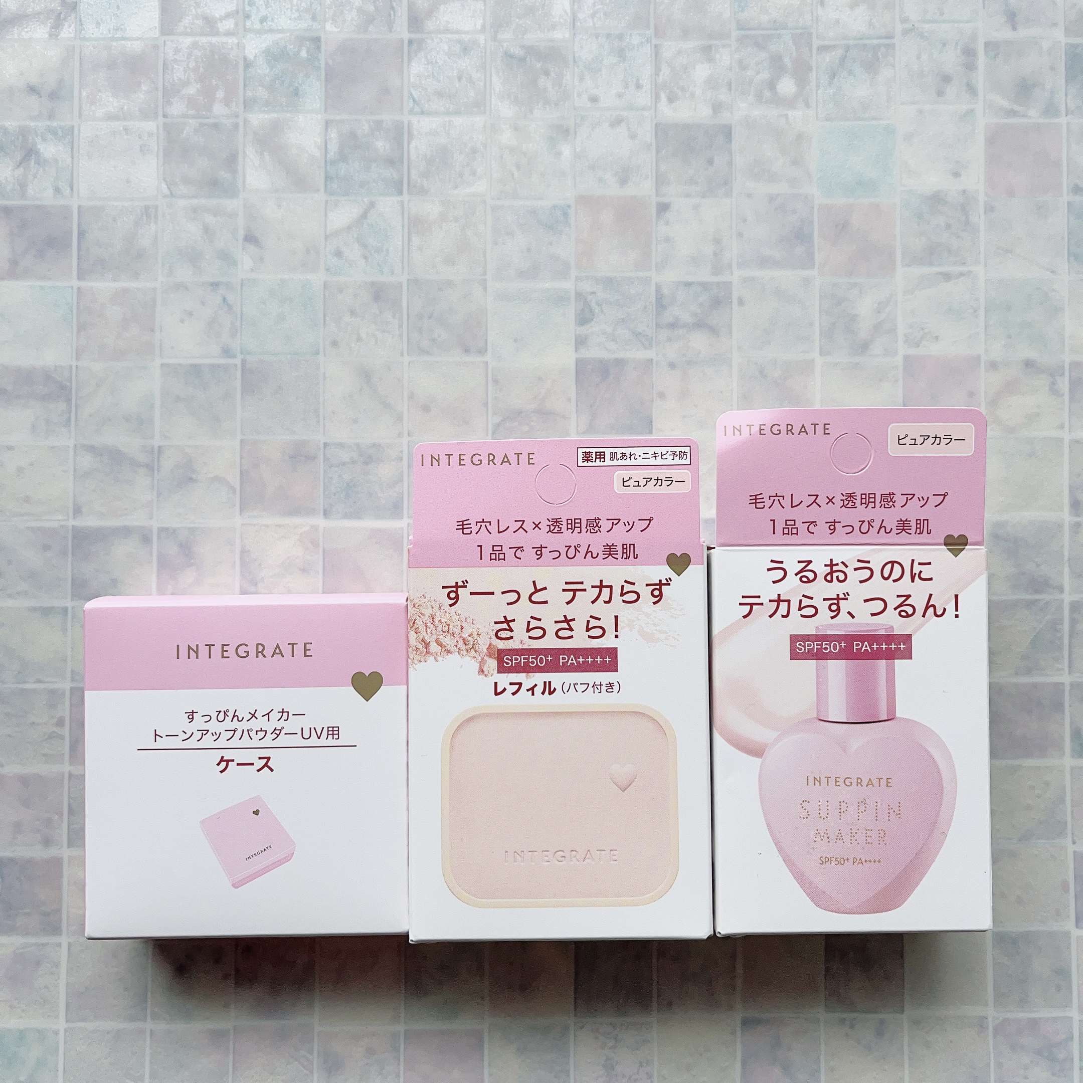 すっぴんメイカー トーンアップパウダーUV/インテグレート/プレストパウダーを使ったクチコミ（3枚目）