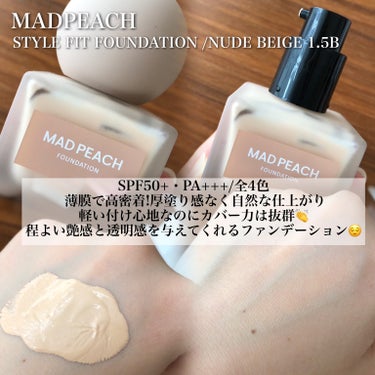 マッドピーチ スタイルフィットファンデーション/MAD PEACH/リキッドファンデーションを使ったクチコミ（2枚目）