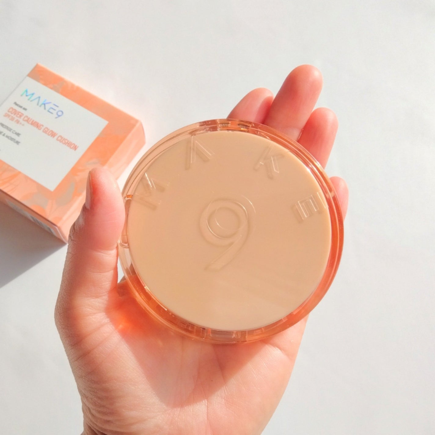ヌードカーミンググロークッション/MAKE9/クッションファンデーションを使ったクチコミ(7枚目)
