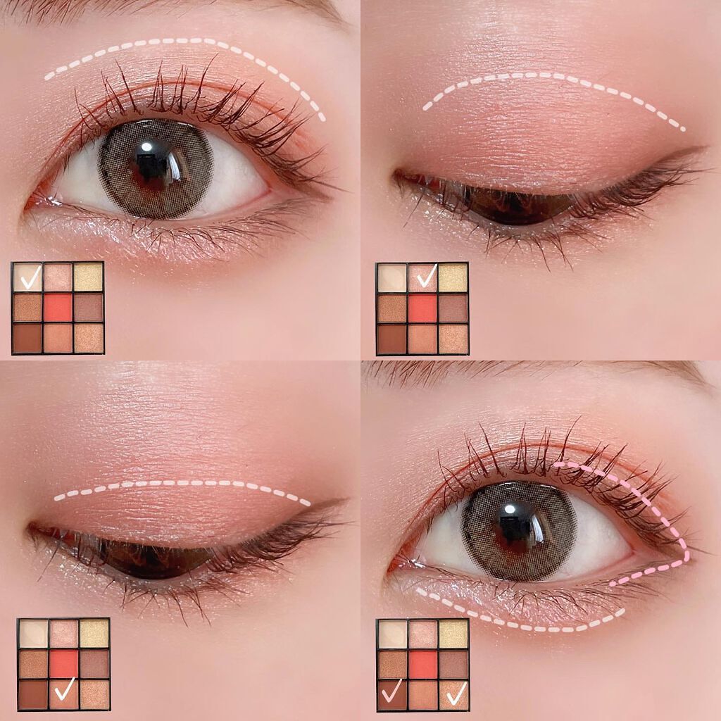 UR GLAM BLOOMING EYE COLOR PALETTE/U R GLAM/アイシャドウパレットを使ったクチコミ(5枚目)