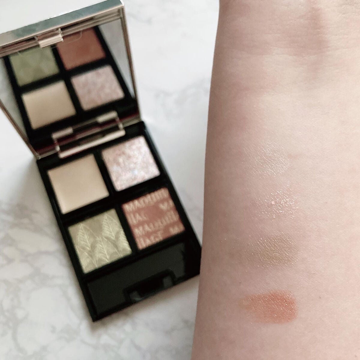 ドラマティックアイカラー (パウダー)/(クリーム)/マキアージュ/アイシャドウパレットを使ったクチコミ(3枚目)