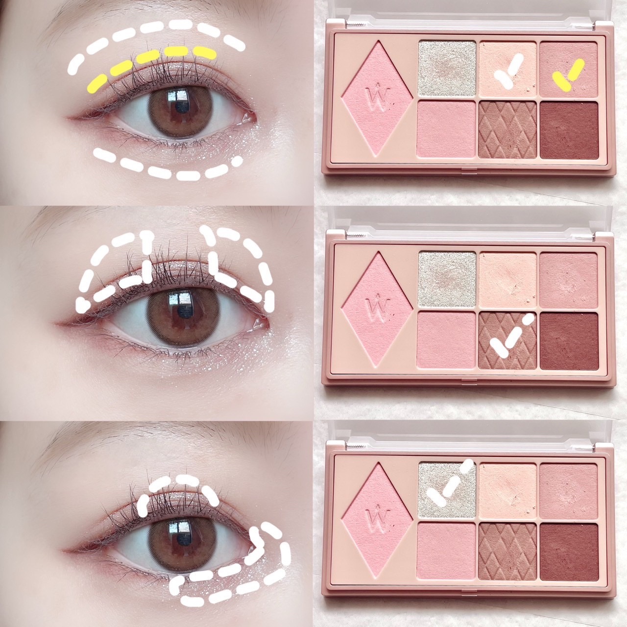 ウォンジョンヨ Ｗ デイリームードアップパレット /Wonjungyo/アイシャドウパレットを使ったクチコミ（2枚目）