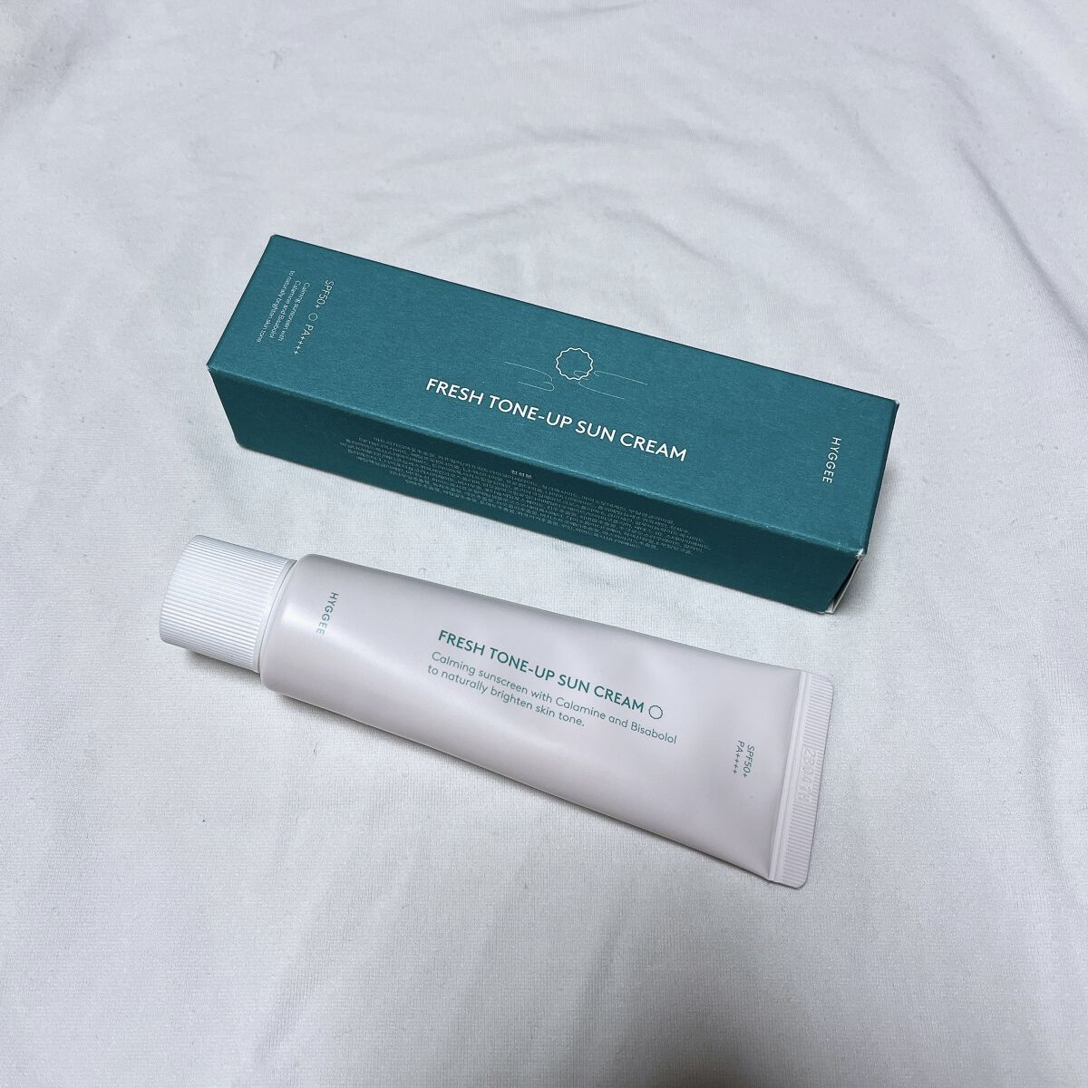 フレッシュヴィーガントーンアップサンクリーム/HYGGEE/日焼け止めクリームを使ったクチコミ（1枚目）