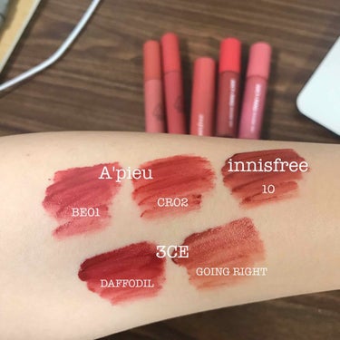 3CE VELVET LIP TINT/3CE/口紅を使ったクチコミ（2枚目）