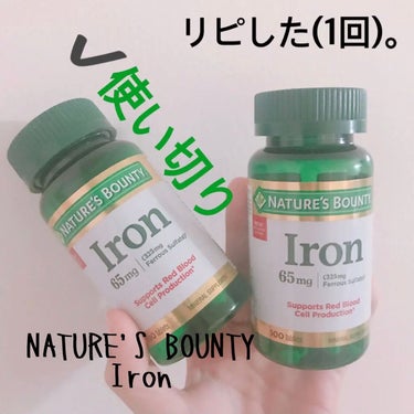 愛梨花🌷 on LIPS 「【NATURE'SBOUNTYIron(65mg)】内容量:1..」（1枚目）