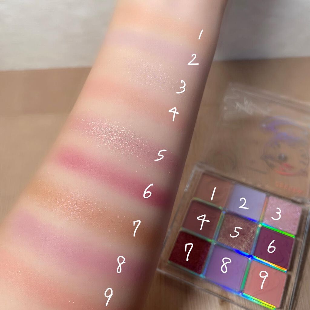 クォーツ 9色アイシャドウパレット(ドリームランドアイシャドウ)/ZEESEA/アイシャドウパレットを使ったクチコミ(2枚目)