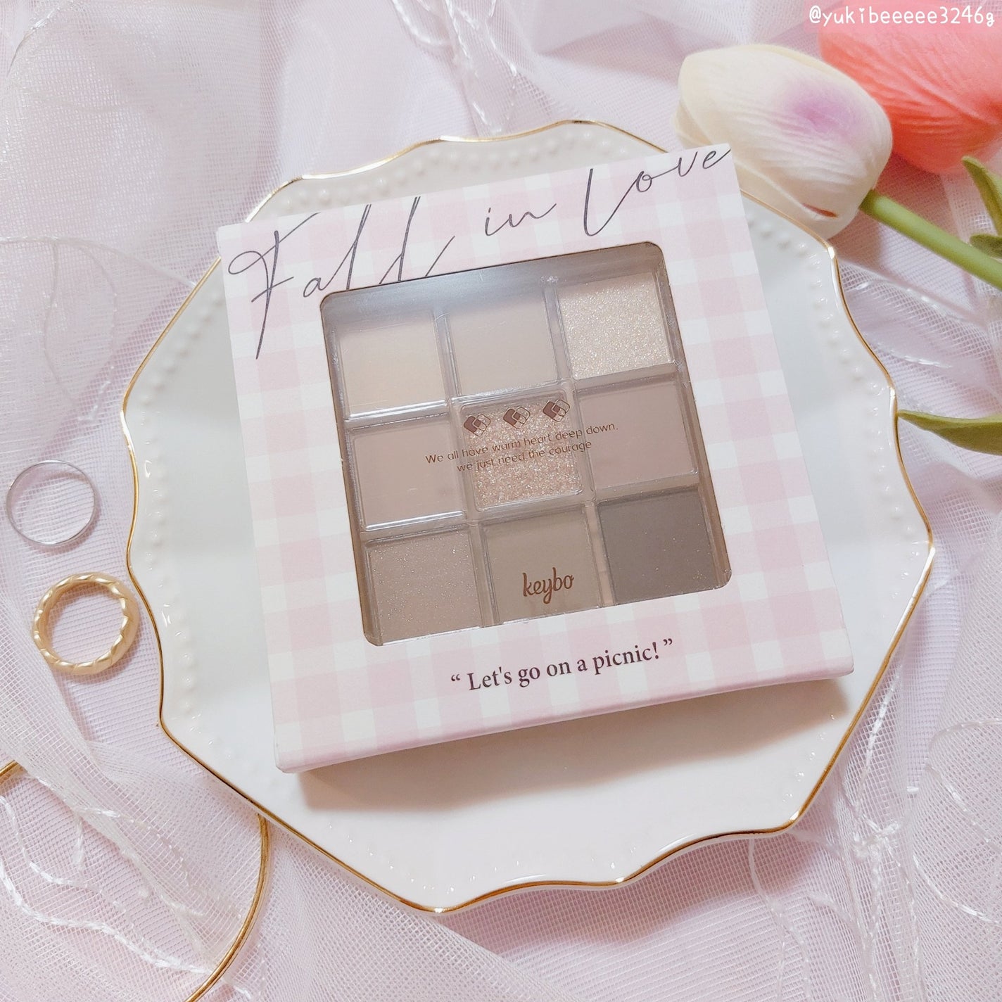 KEYBO FALL IN LOVE SHADOW PALETTE/keybo/アイシャドウパレットを使ったクチコミ(4枚目)