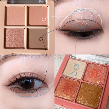 NOTONE  Peach Blush Toast cafe eye palette /Sonomama FRUIT/アイシャドウパレットを使ったクチコミ(3枚目)