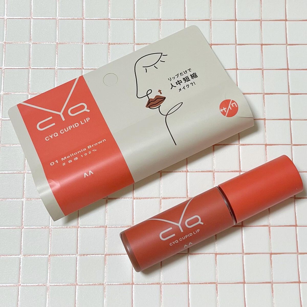 キューピッドリップ 01 メロニアブラウン/CYQ/口紅を使ったクチコミ（1枚目）