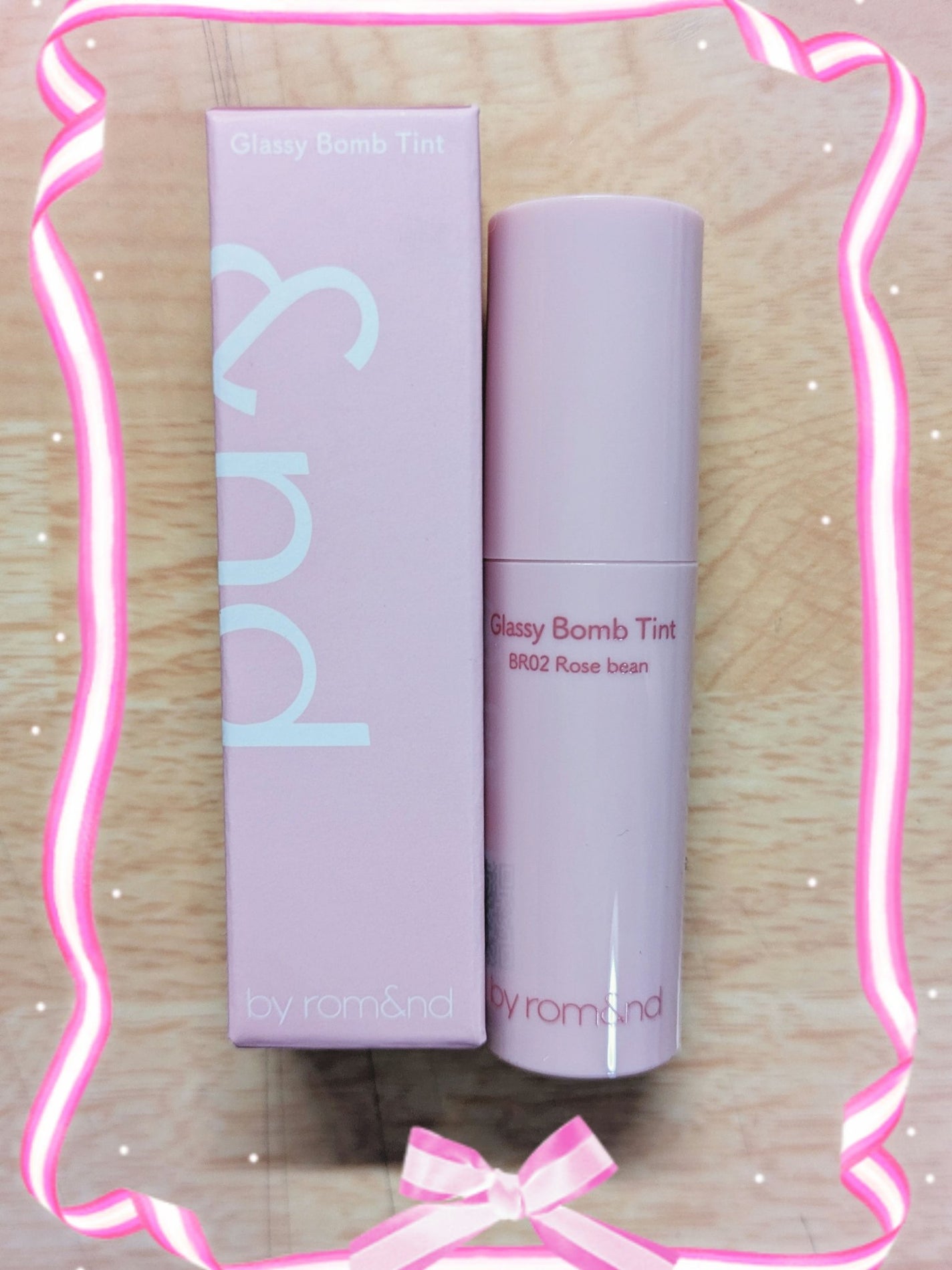 アンドバイロムアンド グラッシーボムティント/&nd by rom&nd/リップティントを使ったクチコミ(1枚目)