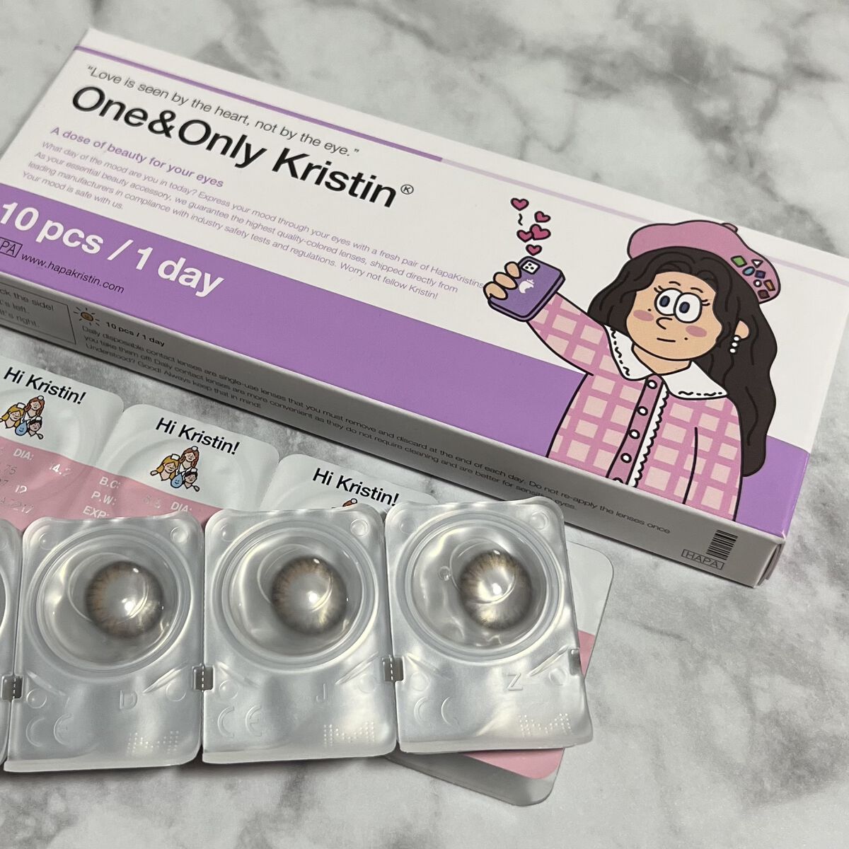 One & Only Kristin/Hapa kristin/カラーコンタクトレンズを使ったクチコミ（2枚目）