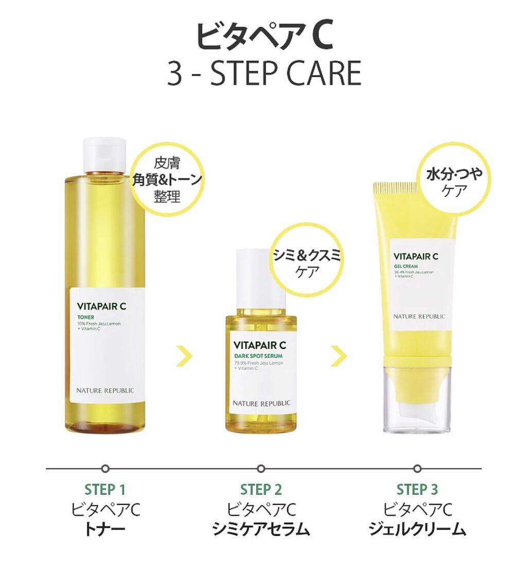 ネイチャーリパブリック ビタペアCトナーミストのクチコミ「●ネイチャーリパブリック
●ビタペアC

Qoo10で全部セットで4000円台くらいだった気が.....」（2枚目）