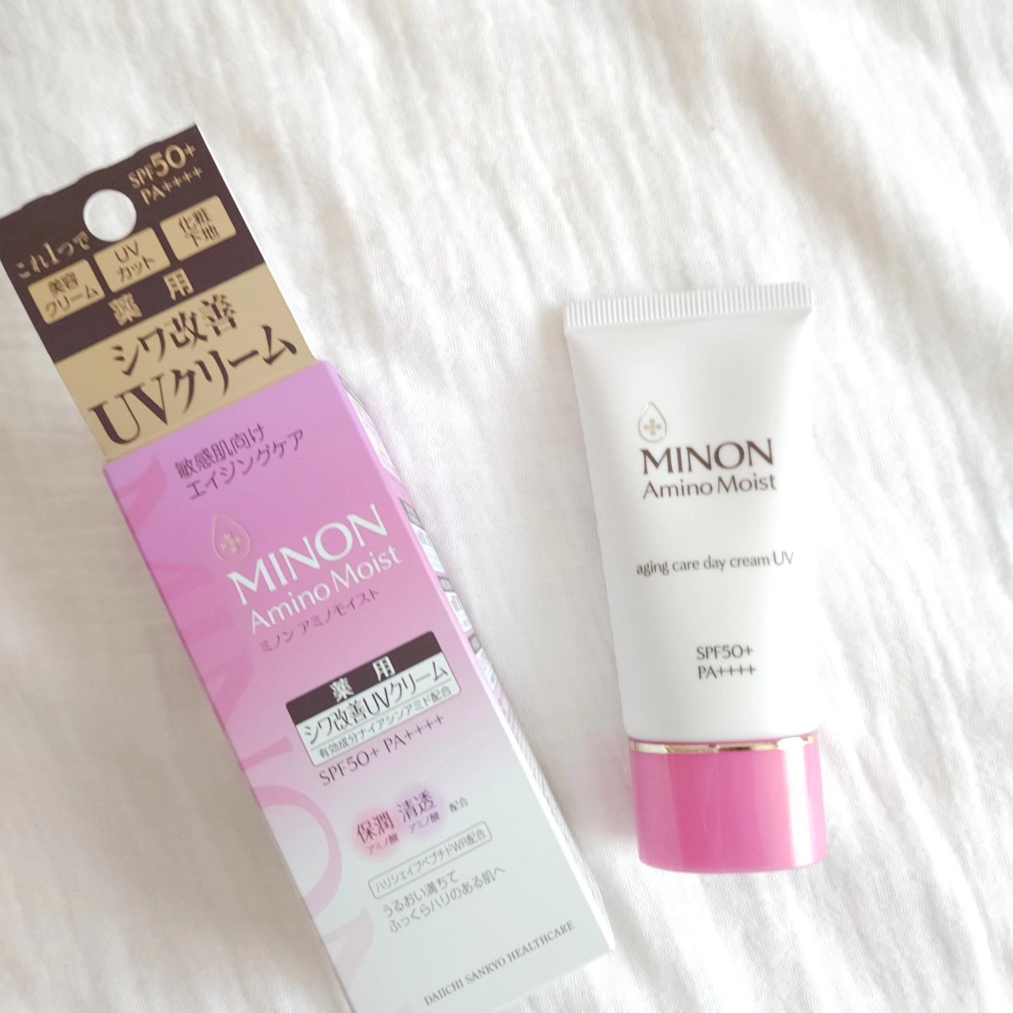 ミノン アミノモイスト エイジングケア デイクリームUV/ミノン/日焼け止めクリームを使ったクチコミ（1枚目）