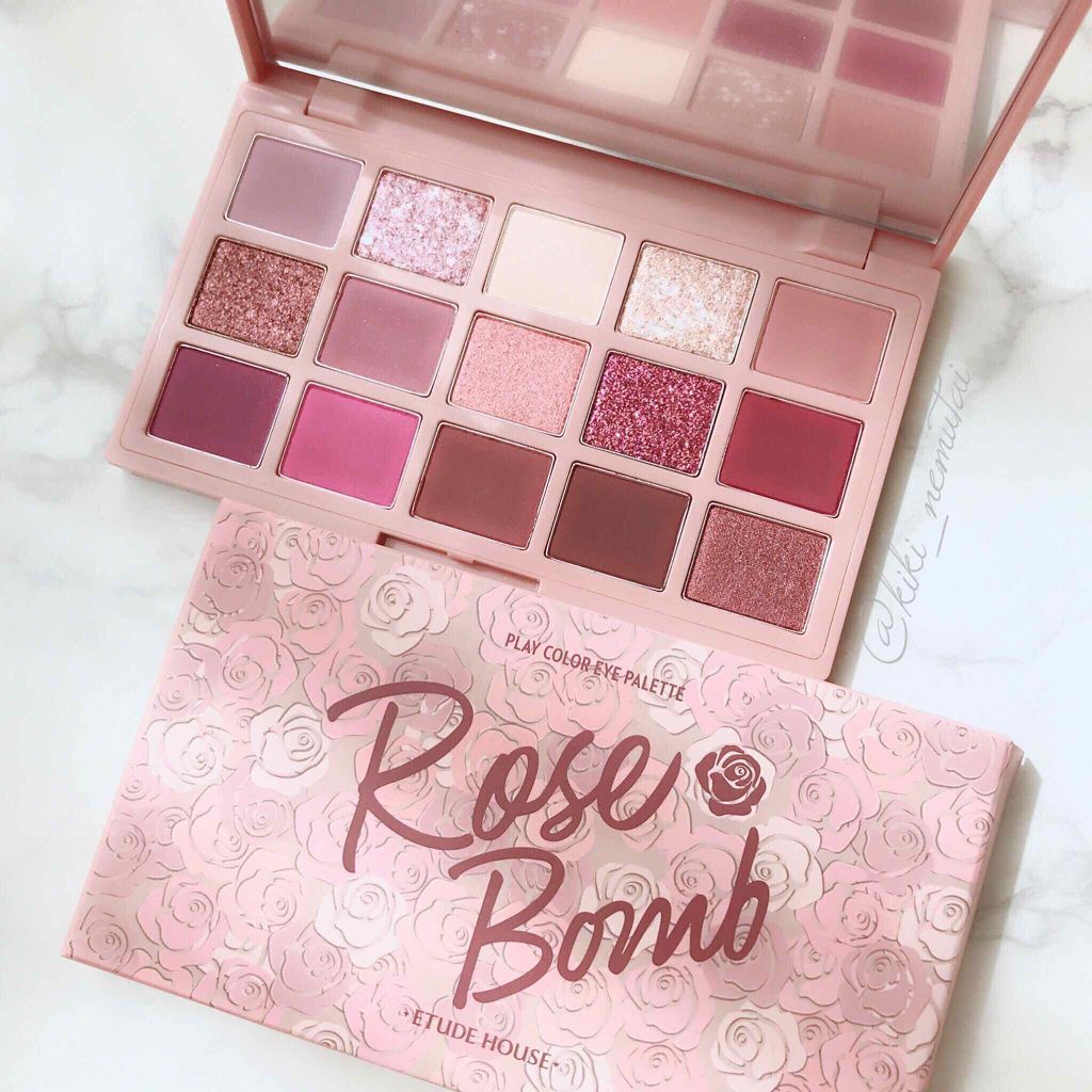 プレイカラーアイパレット ローズボム/ETUDE/アイシャドウパレットを使ったクチコミ(1枚目)