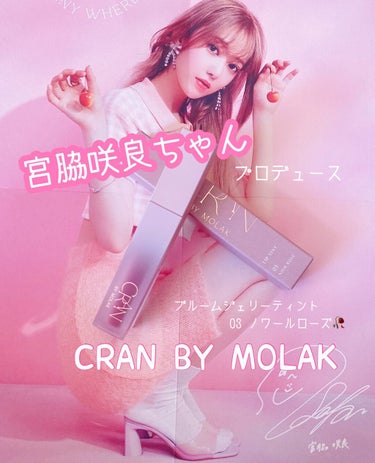 BLOOM JELLY TINT  03 Noir Rose/CRAN BY MOLAK /口紅を使ったクチコミ（1枚目）