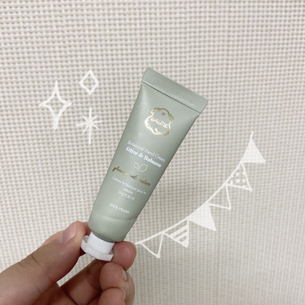 オリーブ＆ババス ボタニカルハンドクリーム/Laline/ハンドクリームを使ったクチコミ（1枚目）