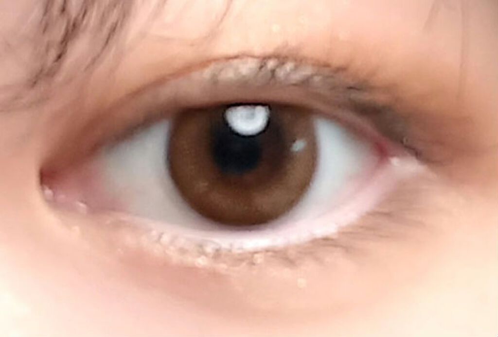 JINS1DAYCOLOR 03  MID BROWN(BASE MAKE UP)/JINS/ワンデー（１DAY）カラコンを使ったクチコミ（2枚目）