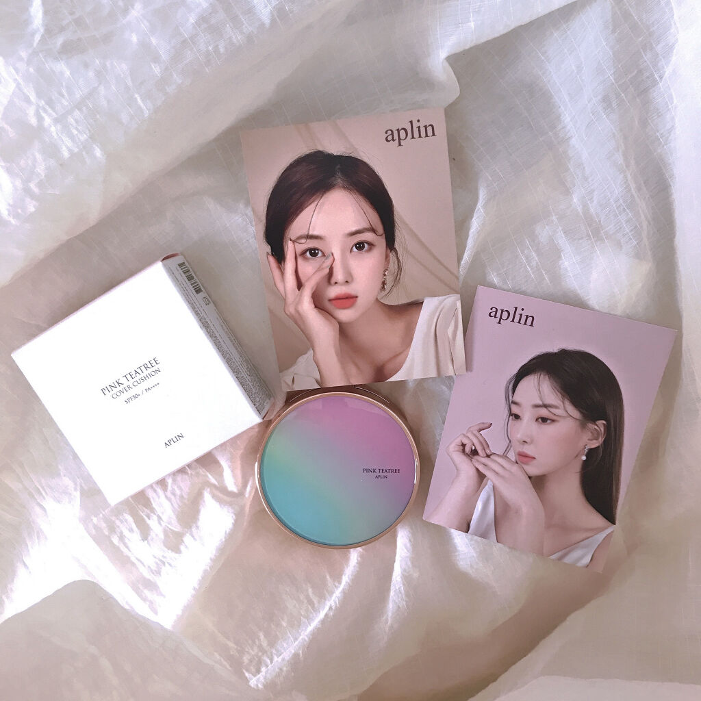 ピンクティーツリーカバークッション/APLIN/クッションファンデーションを使ったクチコミ（1枚目）