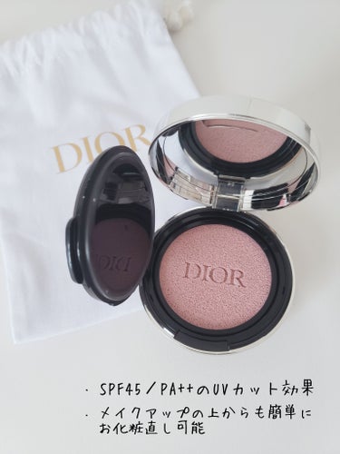 ディオールスキン フォーエヴァー トーンアップ グロウ クッション（リフィル）/Dior/ベースメイクを使ったクチコミ（2枚目）