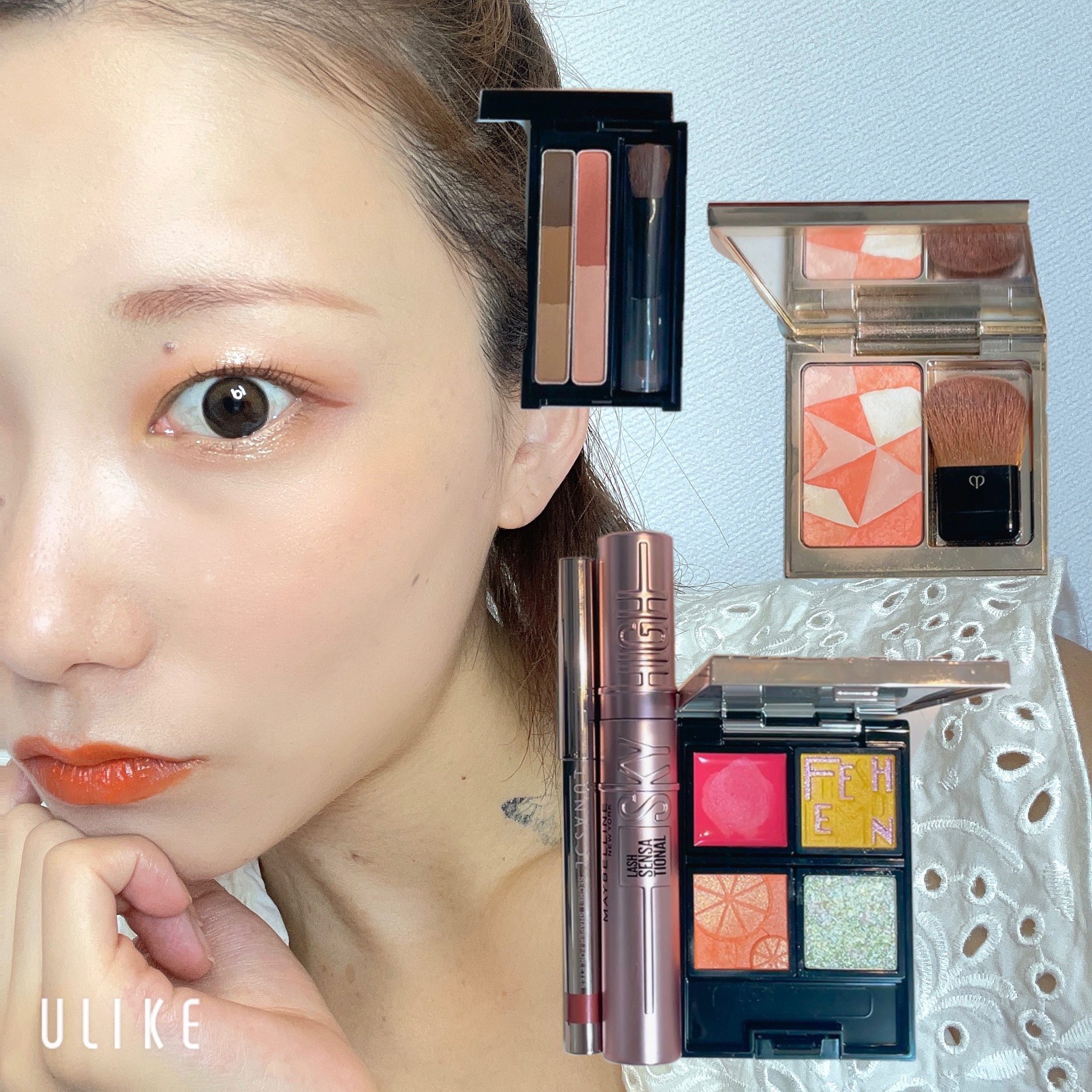 ドラマティックアイカラー (パウダー)/(クリーム) ビタミンオレンジ/マキアージュ/アイシャドウパレットを使ったクチコミ（1枚目）