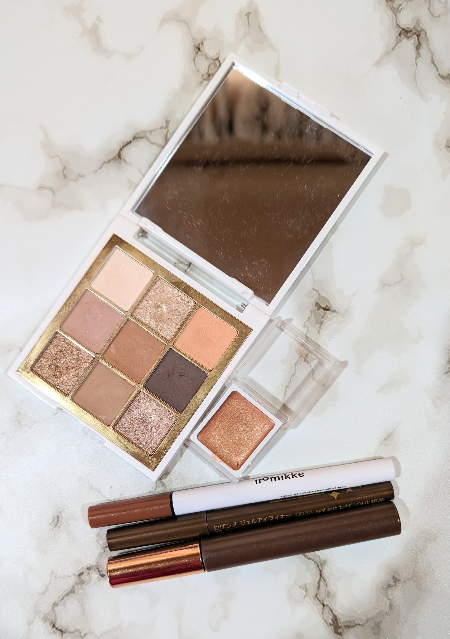 イロミッケ カラーリキッドアイライナー 09 メタリックブラウン(Metallic Brown)/iromikke/リキッドアイライナーを使ったクチコミ（1枚目）