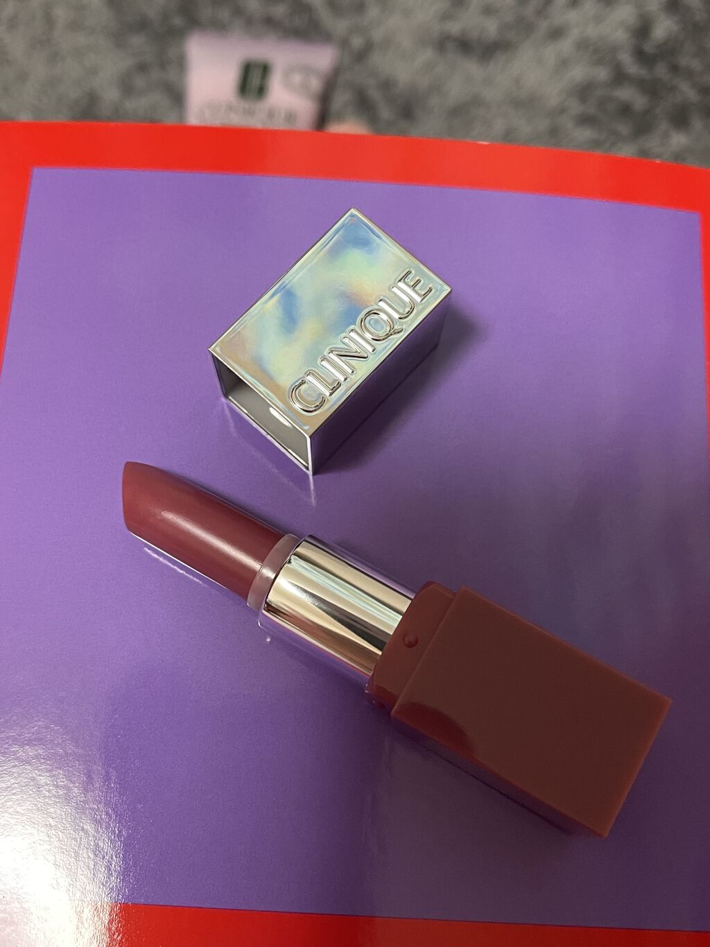 クリニーク ポップ 14 プラム ポップ/CLINIQUE/口紅を使ったクチコミ（2枚目）