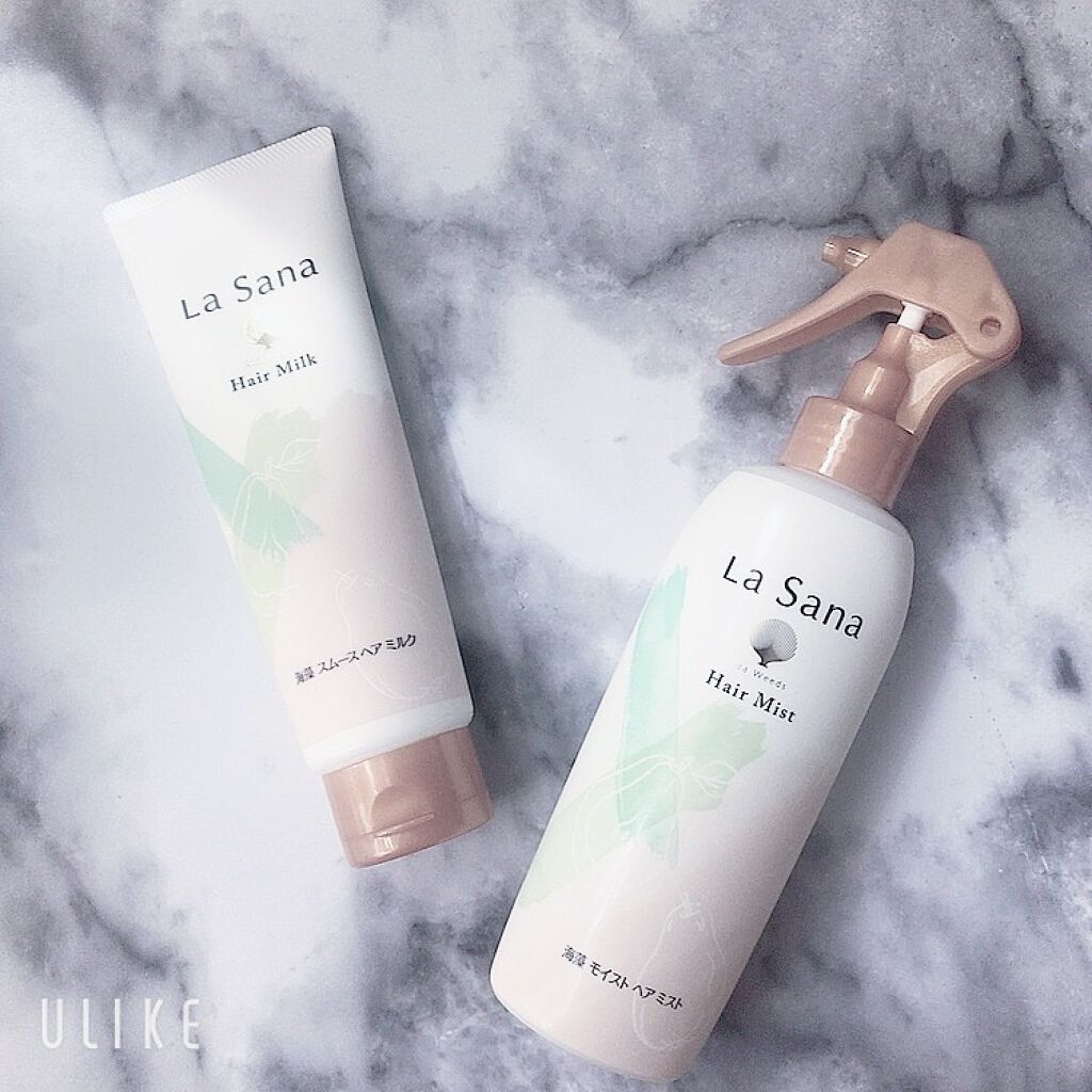 La Sana　海藻　スムースヘアミルク　モイストヘアミスト La Sana(ラサーナ) ⁄ 海藻 モイスト ヘア ミスト ラ・フランスの香りの