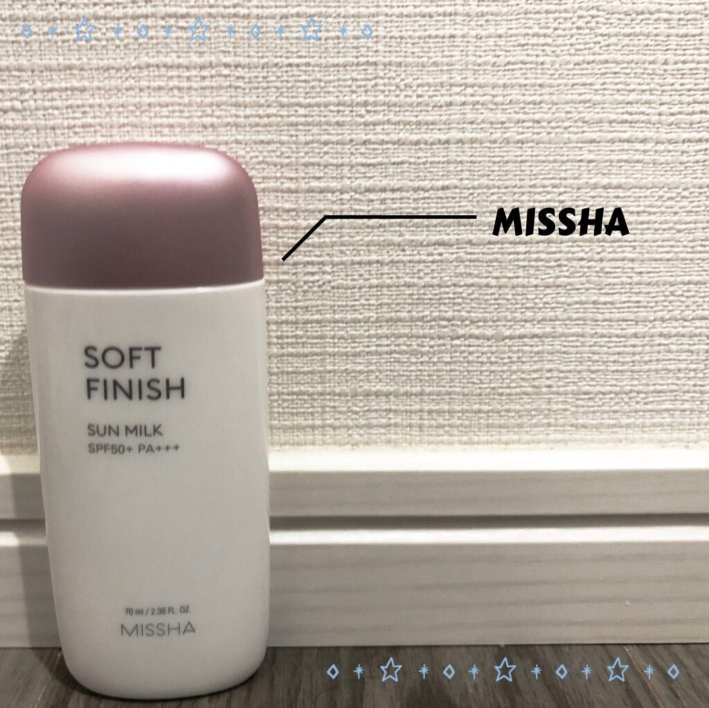 オールラウンド セーフ ブロック ソフト フィニッシュ サン ミルク SPF50+/PA+++/MISSHA/日焼け止め・UVケアを使ったクチコミ(1枚目)